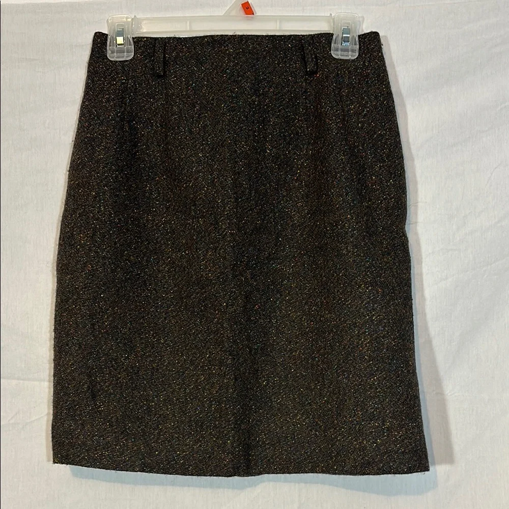 Talbots Elegant Black Tweed Skirt